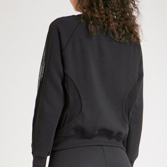 GOOD AMERICAN Mesh Sweatshirt Pullover Sweater Top - Picture 4 of 13